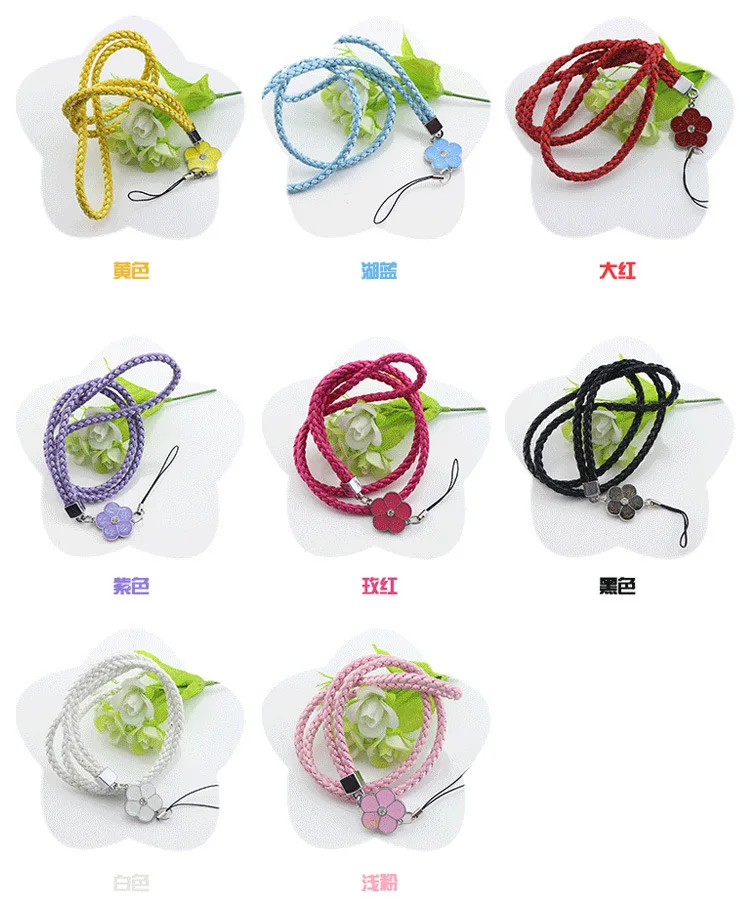 Шнурки для шеи выдвижные ID карточки для бейджиков катушка кристалл горный хрусталь 3D цветок телефон держатель ключа шнур веревка
