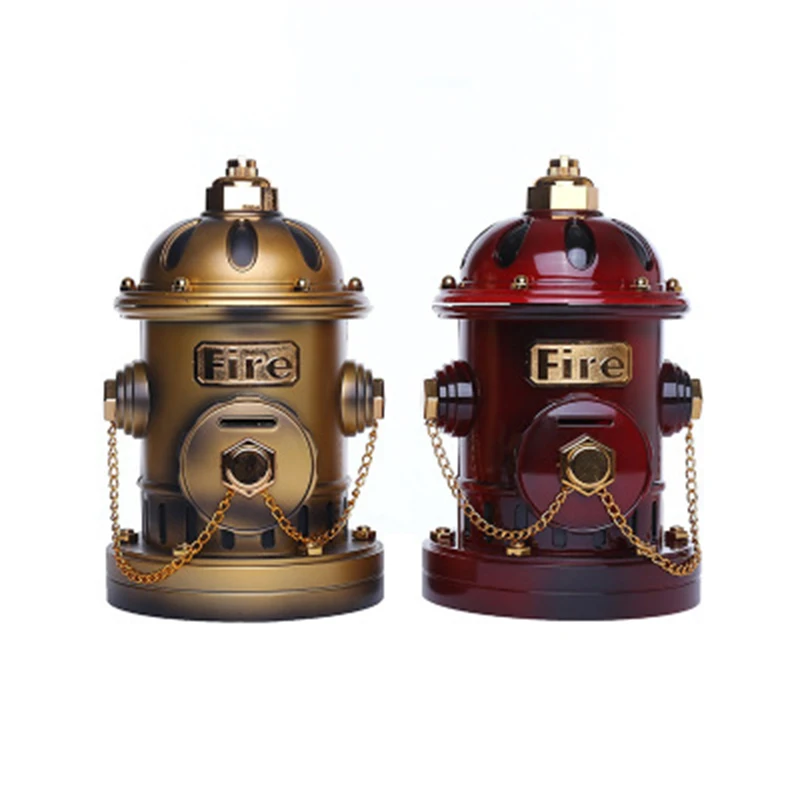 

Creative Dancing Rotating Girl Industrial Style Plastic Fire Hydrant Model Piggy Bank Music Box Home Decoration Birthday Gifts