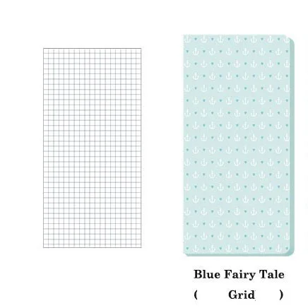 Lovedoki милые девчачьи серии записная книжка еженедельник план сетка пустая бумага для планирования расписания дня милый корейский канцелярский магазин - Цвет: Blue Fairy Tale Grid