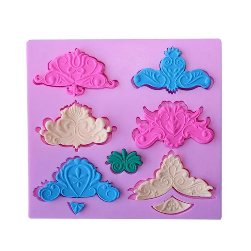 Kitchen Accessories Cooking Decorative Pattern Chocolate Moule Silicone Cake Decoration Fondant Mold