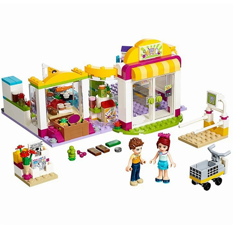 

Compatible with Legoings Friends Heartlake Supermarket 41118 Model Building Block Emma Mia Figure Educational Toy For Children