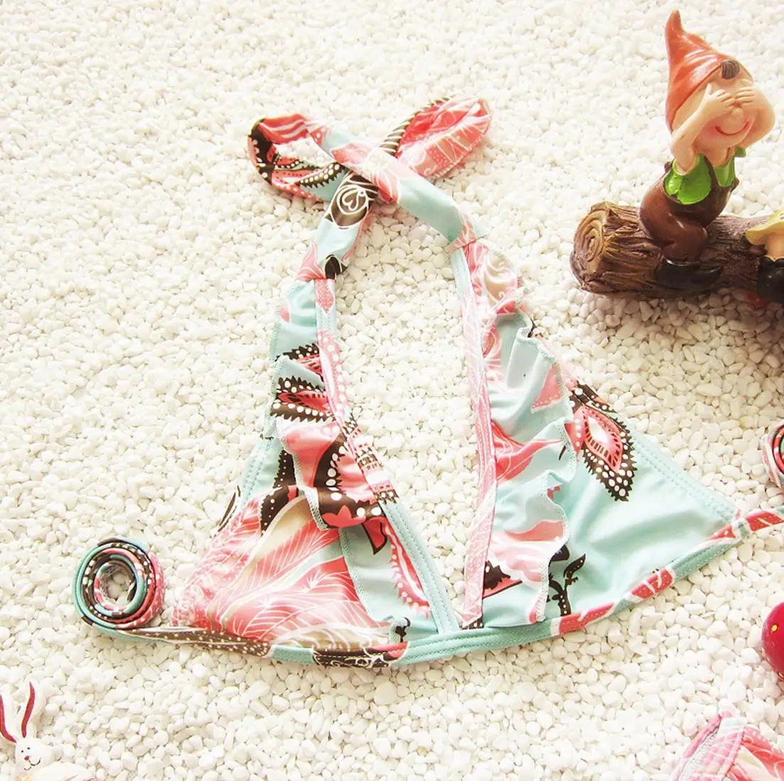 Floral Swimsuits Girls Swimwear Bikinis Set+Cover-Up Dresses Kids Bathing Suits Clothes Baby Two Piece Beach Bathing Suits DBO