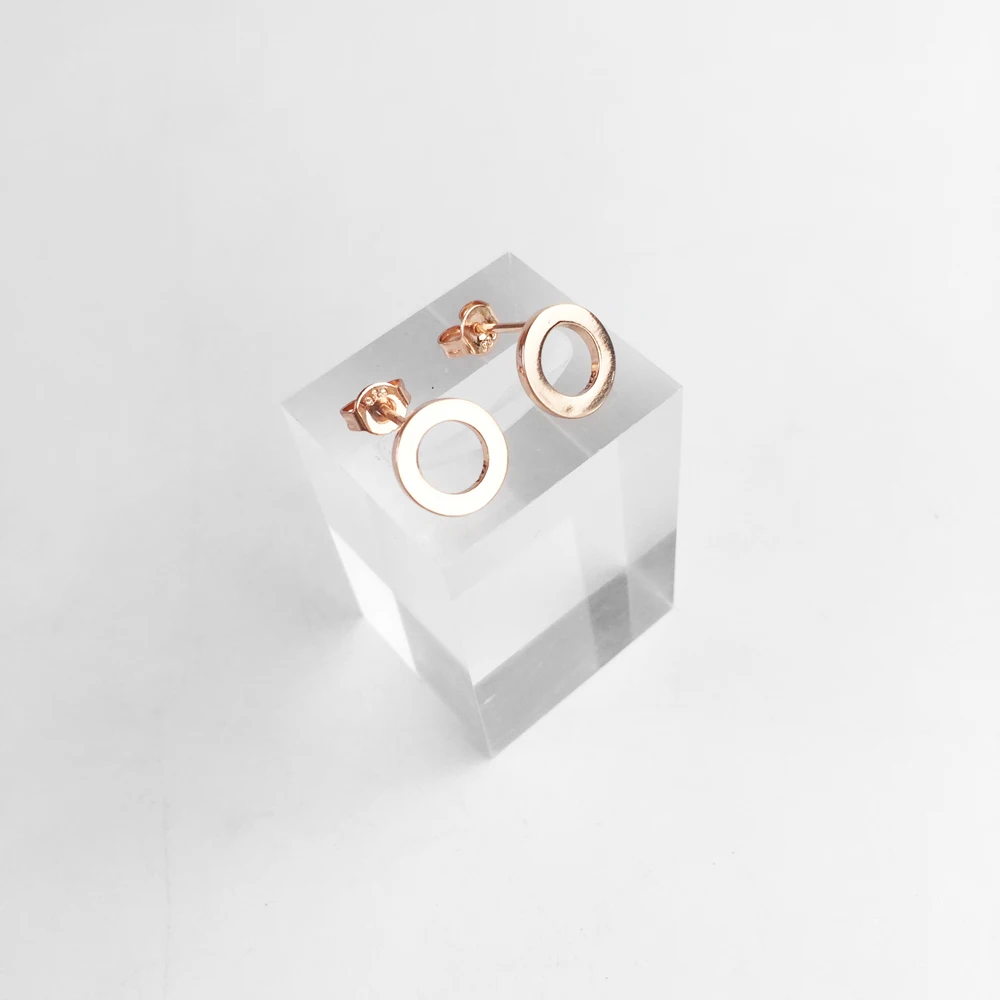 Круглые серьги-гвоздики из розового золота, Новая мода Томас стиль Ts ювелирные изделия 925 пробы серебро модный подарок для женщин