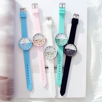 

Candy Color Kids Watch Girls Clock Fashion Children Wristwatch Cartoon Kids Quartz Watch