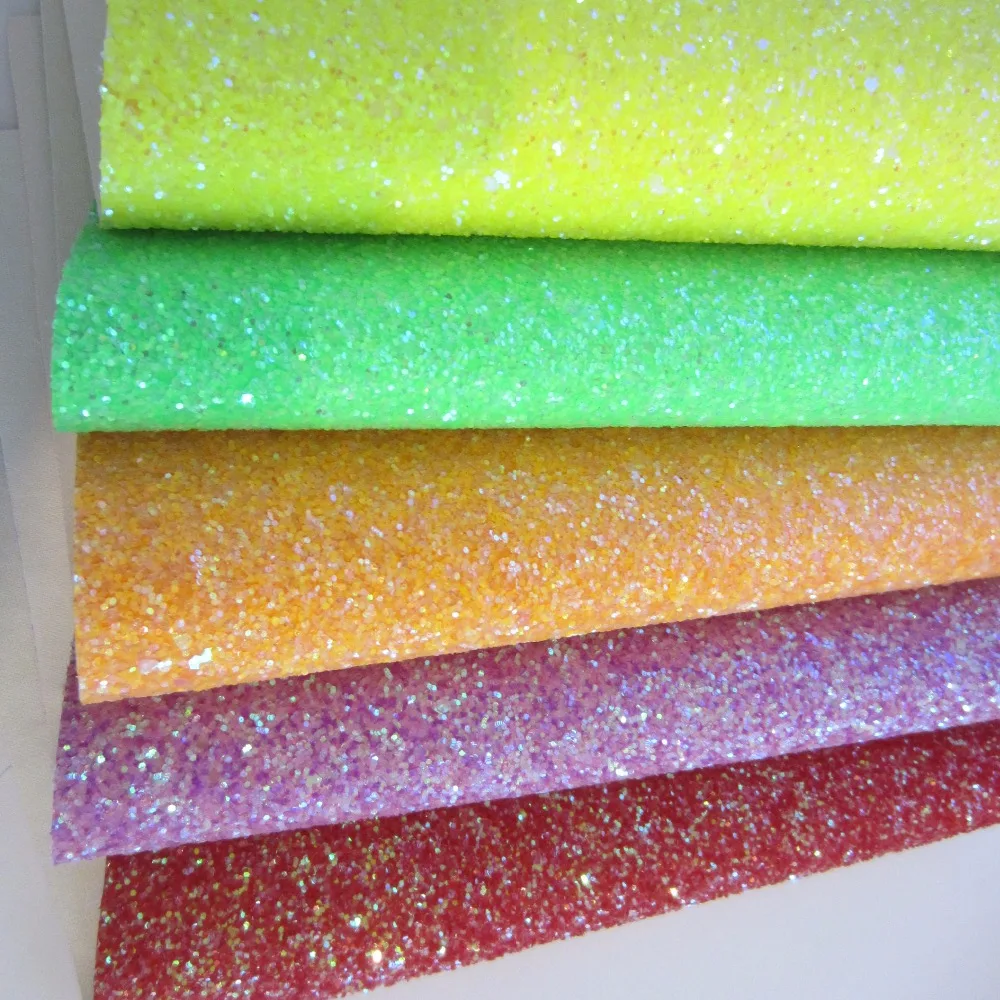Buy 5pcs A4 sheet 30cm x 21cm chunky glitter leather