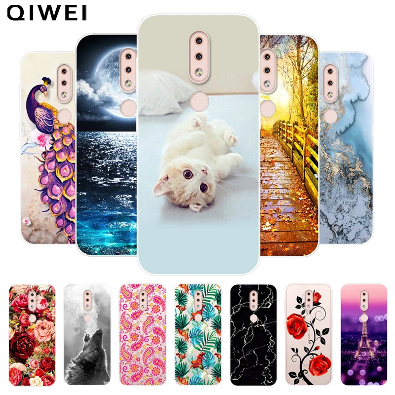 

Phone Cases For Nokia 4.2 Case 5.71'' Flowers Clear Soft TPU Silicone Back Cover For Nokia 4.2 Shells Coque For Nokia4.2 2019