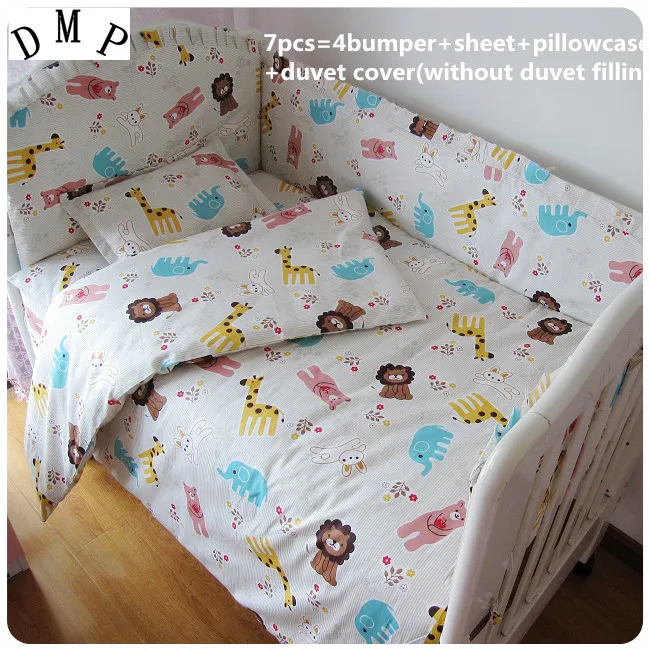 

Promotion! 6/7PCS Bedding Set Quilt Cover Pillow Case Bed Set Linen Bedding Set for Kids,120*60/120*70cm