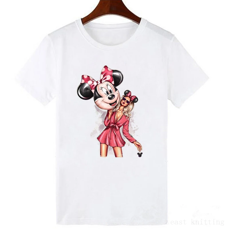 

FIXSYS Summer Fashion Women T-shirts Cute Graphic Printed Tops White Casual Short Sleeves Shirts Clothing