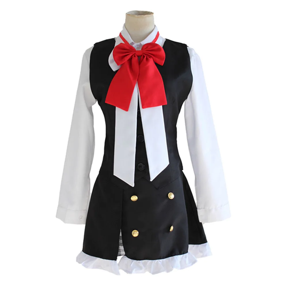 Komori Yui Косплей Аниме DIABOLIK костюмы для влюбленных Хэллоуин Карнавал женская униформа Komori Yui полный комплект школьная форма