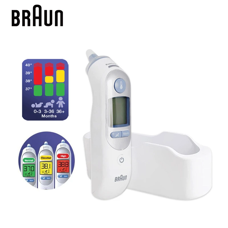 

Bruan IRT6520 Ear Thermometer ThermoScan 7 with Hygienic Lens Filter Age Smart Function Infrared Meansuring Pre-warmed Tip