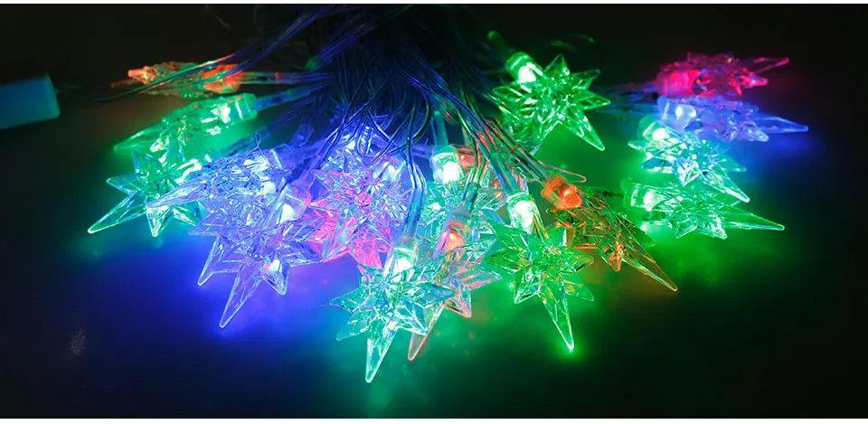 LED Holiday Light 4M 220V EU 110V US Plug Waterproof Fairy Star LED String Light for Home Party Holiday Christmas Decor (7)