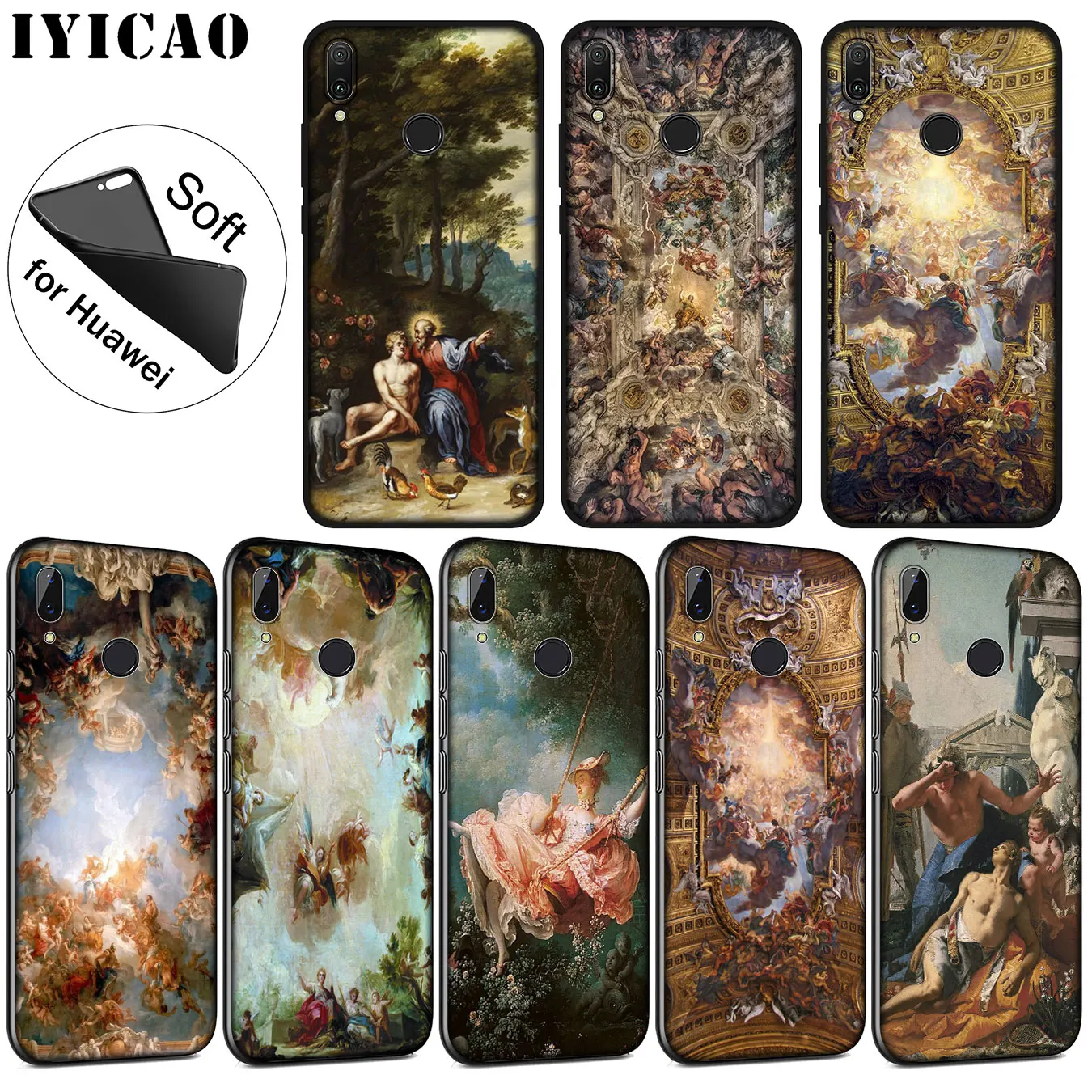 Мягкий чехол IYICAO palace of versailles для Huawei P30 P20 Pro P10 P9 P8 Lite Mini 2017 P smart Z 2019 |