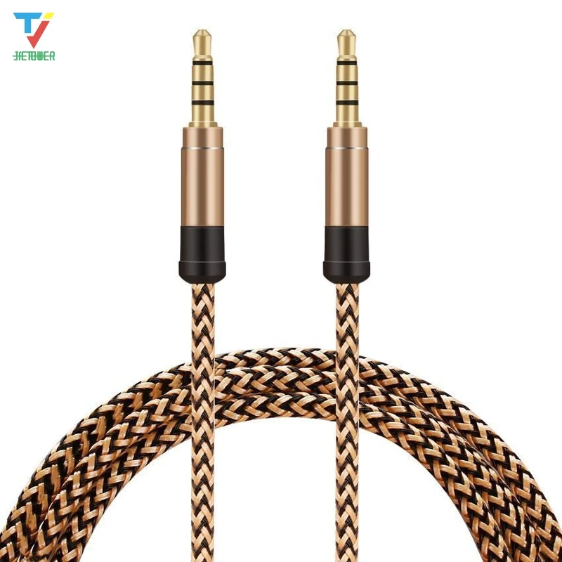 500pcs lot Jack 3 5mm Audio Cable Nylon Braid 3 5mm Car AUX Cable 1 5M 3M Headphone Extension Code for Phone Car Headset Speaker