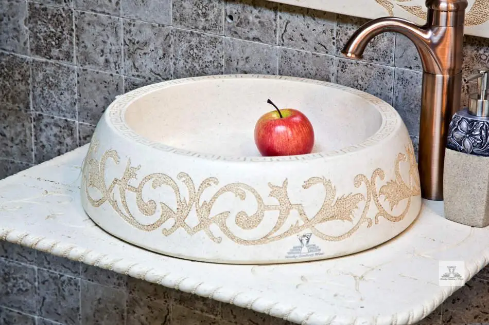 

Luxury bathroom sinks. European archaize lavabo. Luxury ware platform basin of the basin that wash a face