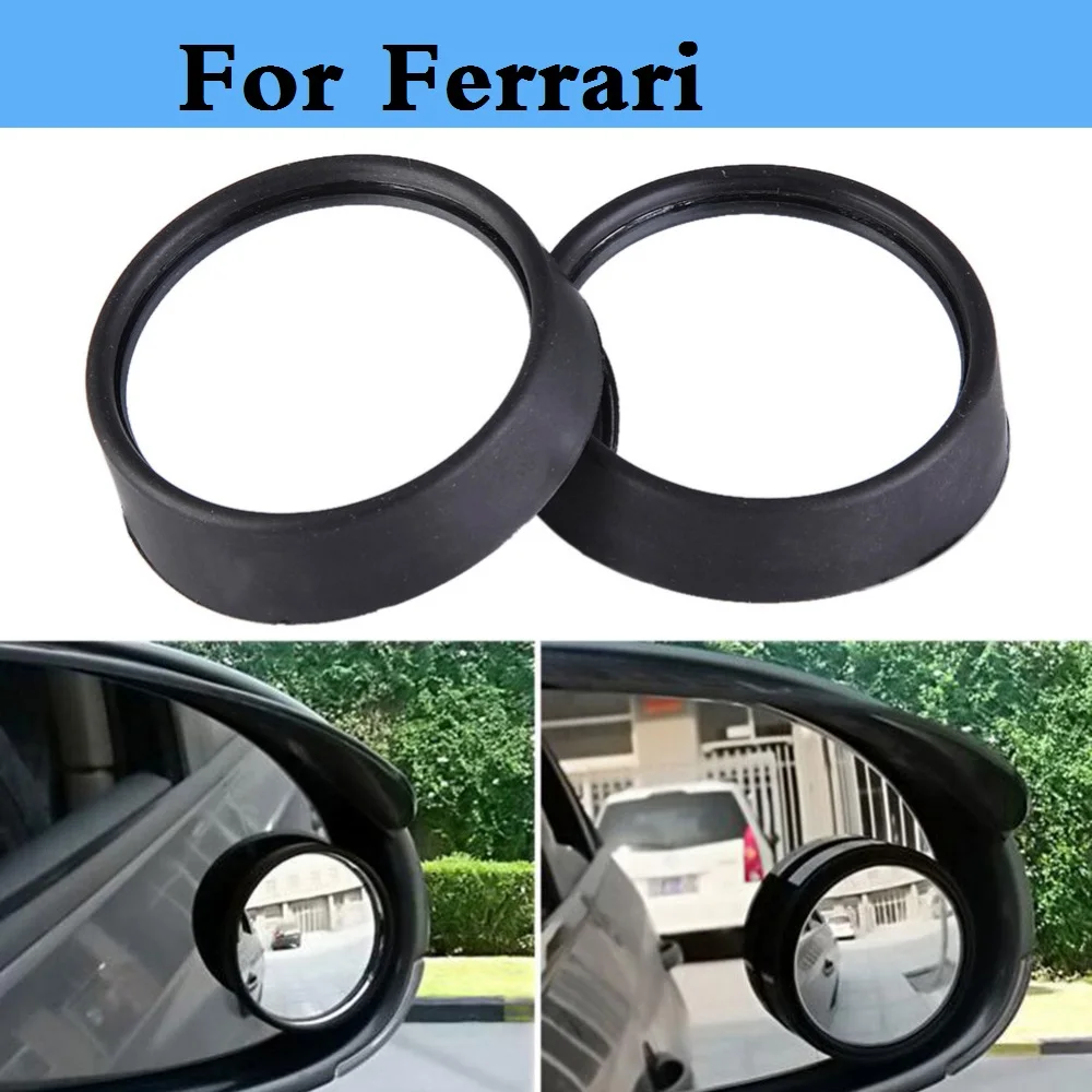 NEW Auto Convex Mirror Blind Small Round Rearview Mirror,for Ferrari