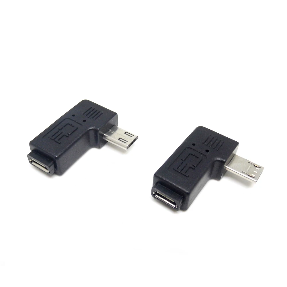 

connector 90 Degree Right & Left Angled Micro Usb 2.0 5pin Male To Female M To F Extension Connector Adapter 9mm Long Plug