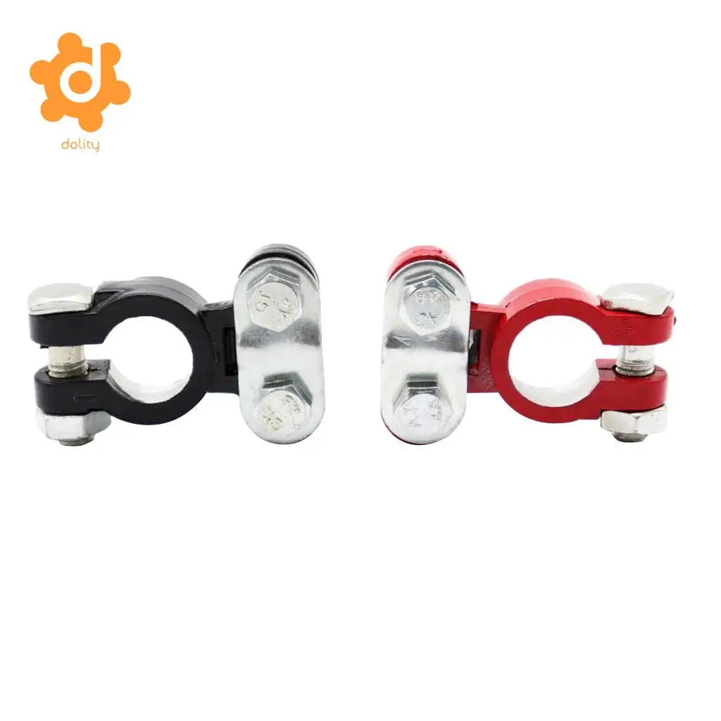 2 Pieces Car Truck Marine Boat Battery Terminal Clamp Clips Brass Connectors