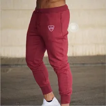 Мужские на осень-зиму хлопок спортивные обтягивающие trianing Бег открытый тренировки тренажерный зал брюки 4 вида цветов штаны