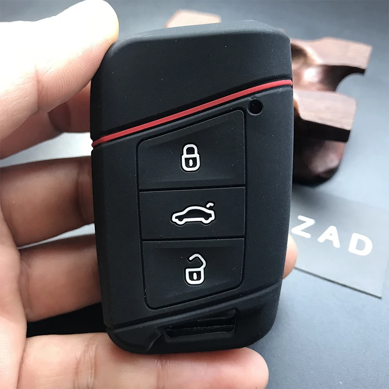 Силиконовый чехол ZAD для автомобильного ключа VW Volkswagen Passat B8 B7 CC Skoda Superb A7 Magotan Tiguan MK2