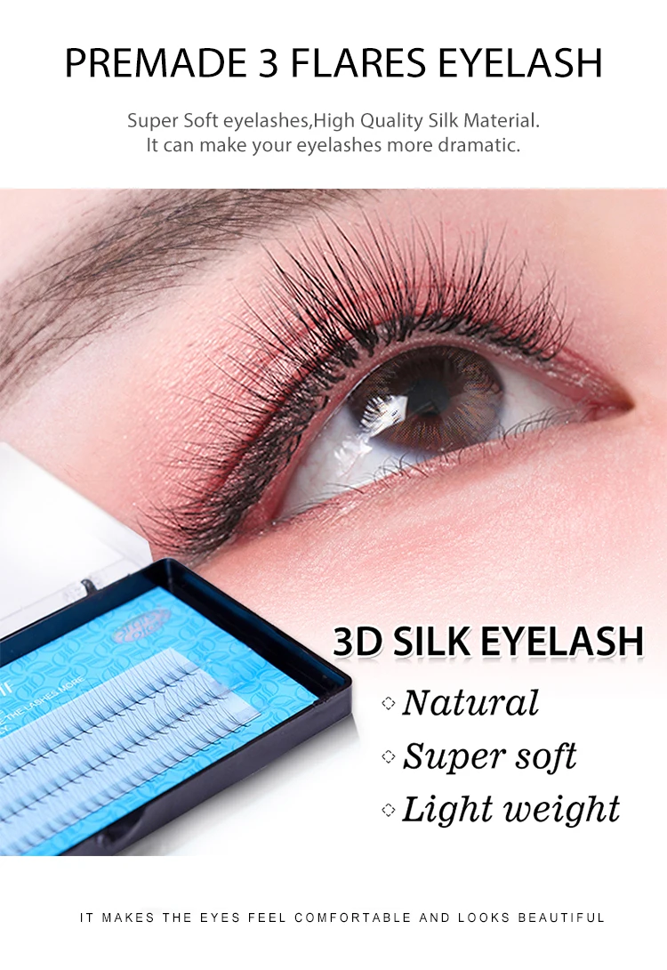 Caixas Lote Natrual 0.07mm Super Macio Falso Seda Lash 120 Guias 3d Alta Qualidade Cílios Extensão 50 - 2 50 caixas lote natrual 0.07mm super macio