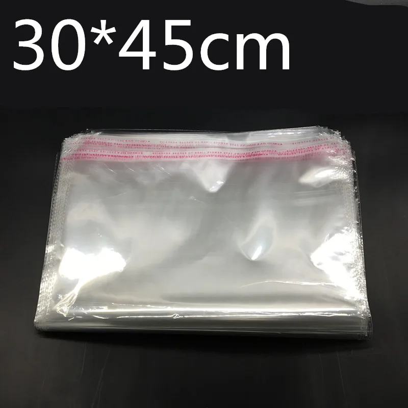 100pcs Clear Transparent Plastic Self Adhesive Seal Bag Resealable Poly Bag Well