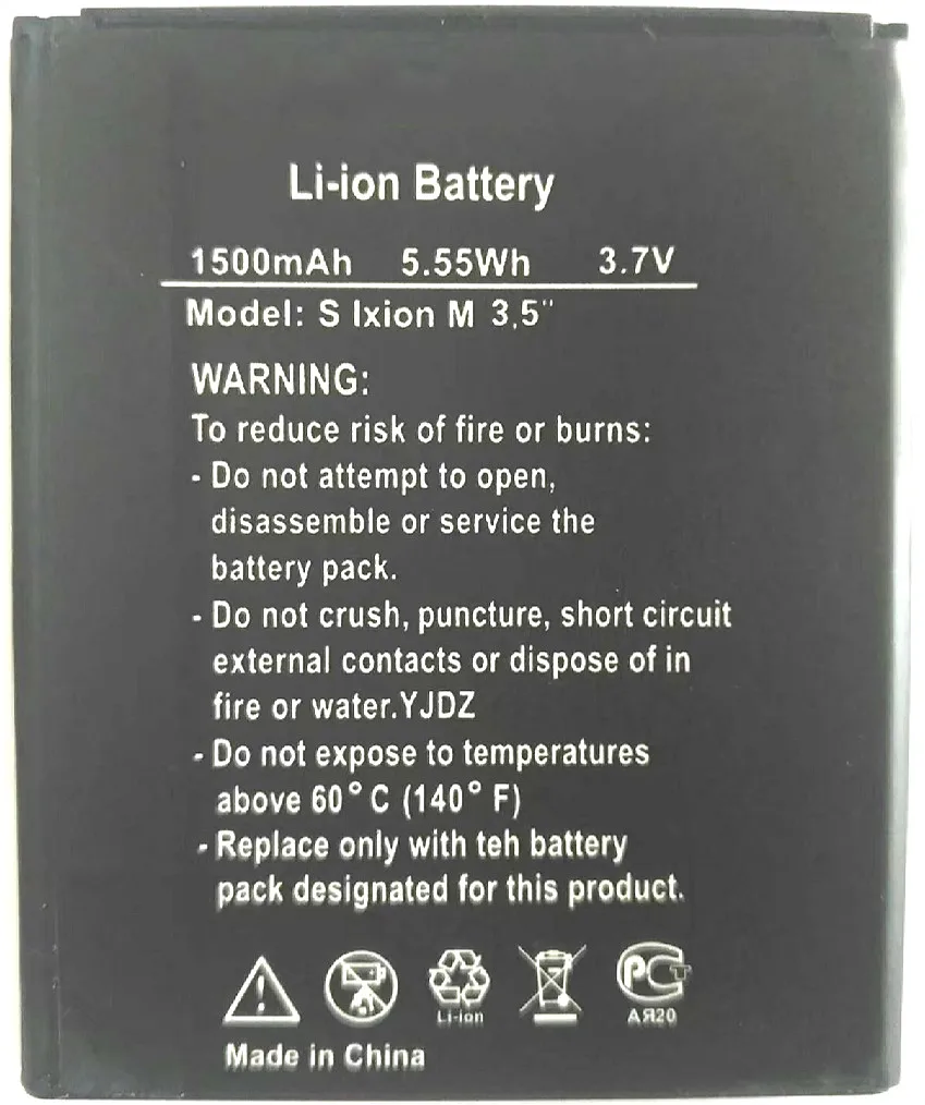 Аккумулятор Westrock 1500 mAh S Ixion M3.5 для мобильного телефона DEXP S Ixion M3.5