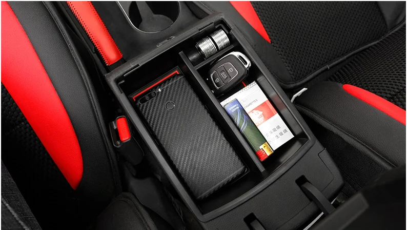 Lsrtw2017 Черный abs подлокотник автомобиля хранения пластина для hyundai elantra
