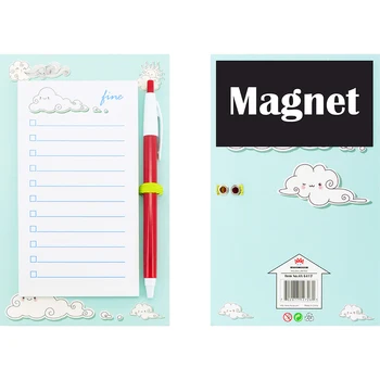 

4A Magnet Sticky Notes With Pen Set,"FINE",Lined,Magnet+Pen+Hardbboard,Planner Stickers,Memo Pad,5.5 x 3 Inches,4A 6417