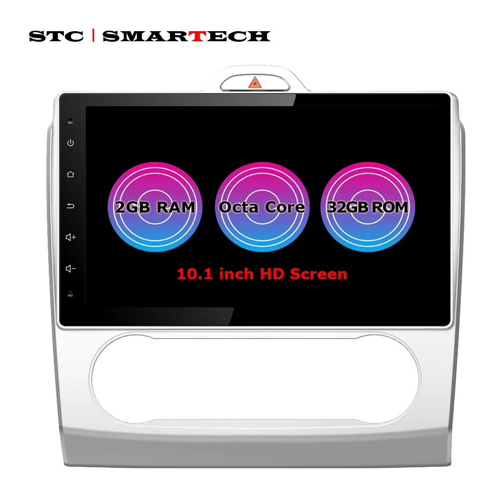 Sale SMARTECH 2 Din Android 8.1 OS Car Audio Radio GPS System For Ford Focus2 Focus 2008-2011 Octa-Core 2GB RAM 32GB ROM With CAN-BUS 3