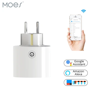 

Wi-Fi Smart Power Socket Plug EU Standard Work With Amazon Alexa and Google Home No Hub Required