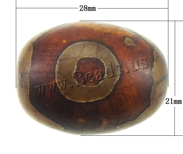 Free shipping!!!Fashion Style Natural Tibetan Agate Dzi Beads Oval two tone 28x21mm Hole:Approx 2mm 10PCs/Bag Sold By Bag | Украшения и
