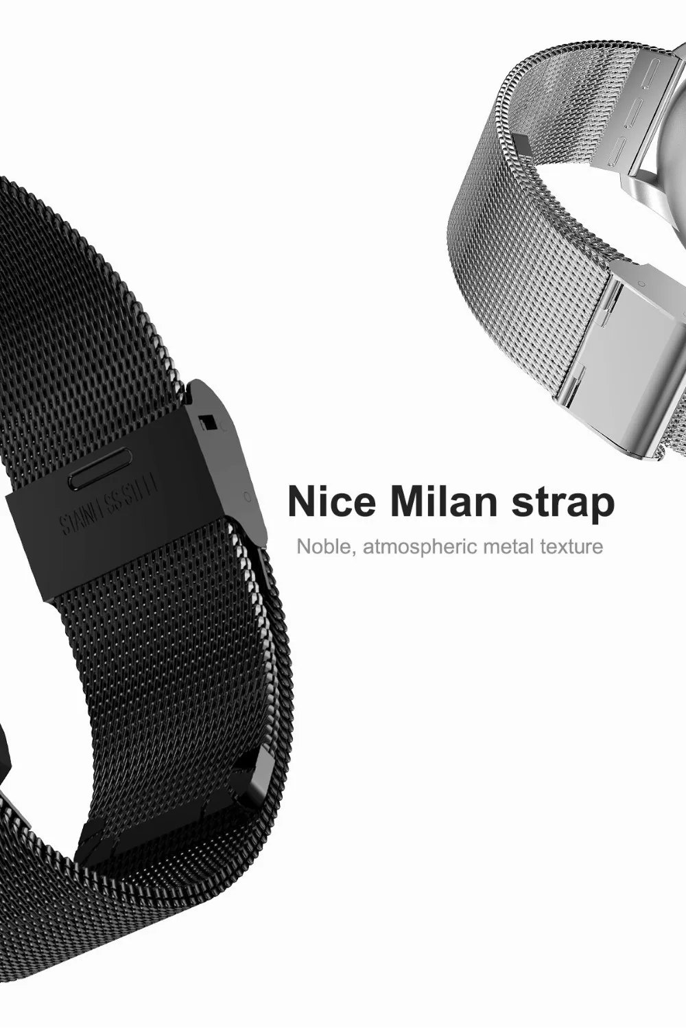 SENBONO 20 мм универсальный стальной Ремешок Браслет ремешок для Xiaomi Amazfit Bip Youth Ticwatch2 CF007H умные браслеты
