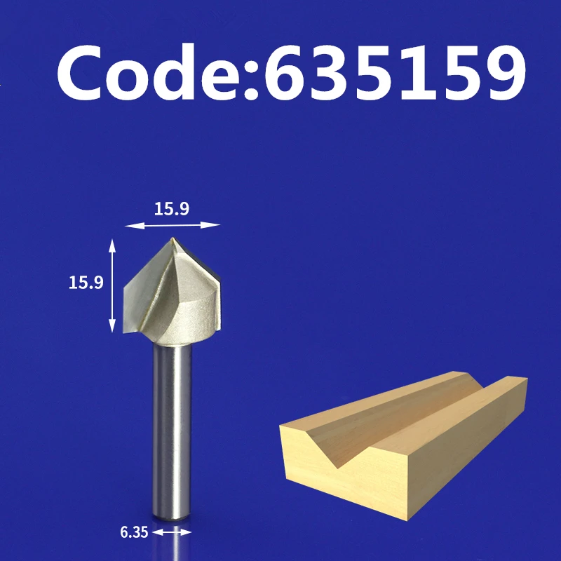 90 Degrees-1PCS, 12,7 мм ЧПУ твердосплавный фрезерный станок, деревообрабатывающий фрезерный станок, 3D V фрезерный станок, Деревянный инструмент, твердая древесина, МДФ