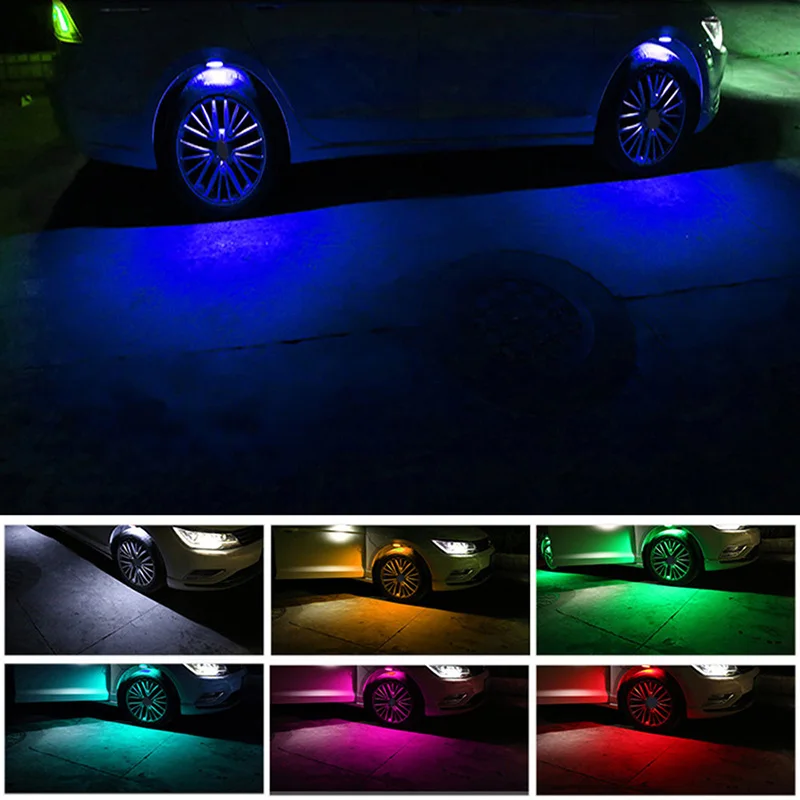 

LED Car-styling Universal Car Tyre Wheel Eyebrow Lights Exterior Ambient Lights Silver/Chrome/White/Black Aluminum Light Source