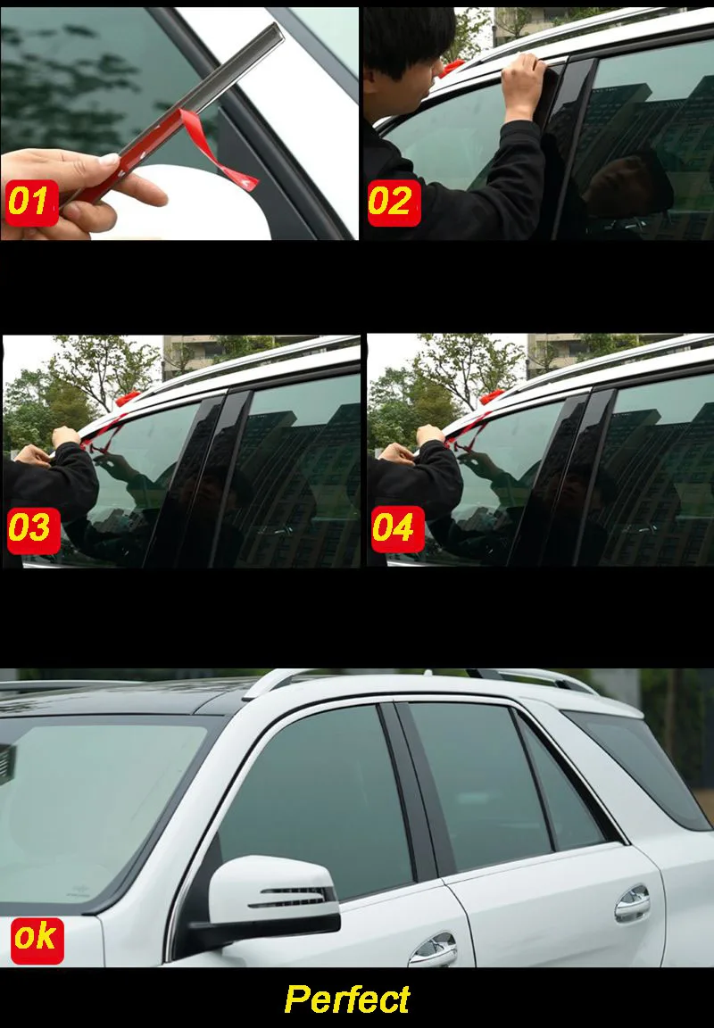 10 шт./компл. двери автомобиля полное окно рама, окно формование порогов Накладка для Mercedes Benz GLC Coupe GLC43 GLC200 GLC260 GLC300