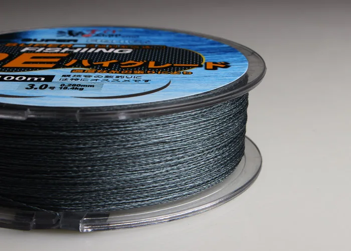 100m Grey 4 Strand Weaves Fishing Line PE Braided Super Strong Multifilament Line Japanese Fishing Line Strength Test 5.6KG-59KG  (8)