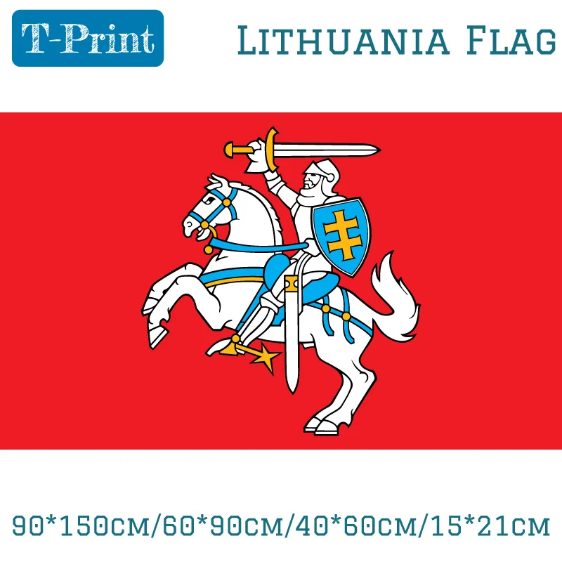 State Flag Of Lithuania Lithuanian Ensign Flag 3X5ft Polyester Banner Flying 150*90cm Custom Flag Outdoor 3x5ft cummins flag polyester printed car banner for decor