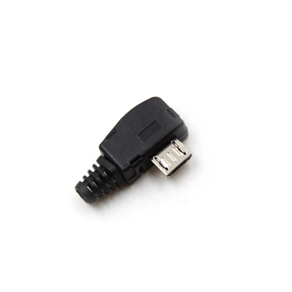 5 P порт правый угол Micro USB штекер разъем с пластиковой крышкой