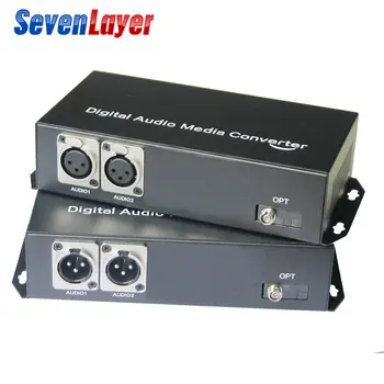 

2ch Balanced XLR audio to fiber optic Transceiver and Receiver balanced audio over fiber audio Digital fiber media converter