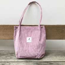 Однотонные вельветовые сумки на плечо Экологичная Сумка Для Покупок Сумка сумки через плечо сумочки повседневная женская сумка 21