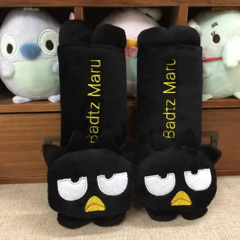 Плюшевая игрушка pom purin, маленькая двойная звезда, мелодия gudetama, куроми Марио, чехол на ремень безопасности, подарок на день рождения, Рождество, 1 пара - Цвет: xo penguin