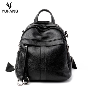

YUFANG High Quality Genuine Leather Backpack Woman New Arrival Female Backpack Large Capacity School Bag Mochila Feminina