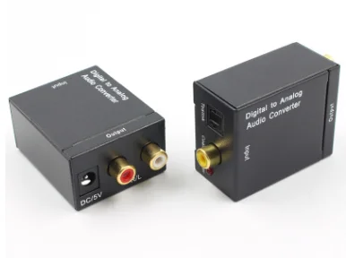 

Digital to Analog Audio Converter Optical Fiber Toslink Coaxial Signal to RCA R/L Audio Decoder SPDIF ATV DAC Amplifier Adapter