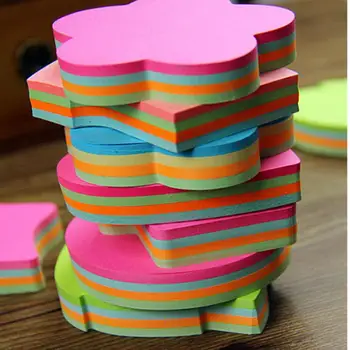 

1Pcs Cute Memo Pad Colorful Pads Paper Sticker Sticky Notes Stikers Papelaria Stationery School 7.5*7.5cm
