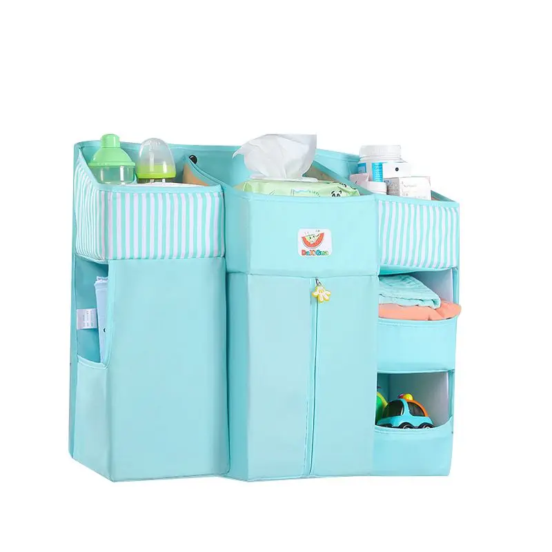 Crib Storage Bag Infant Bed Organizer Pocket Baby Hanging Storage Bag