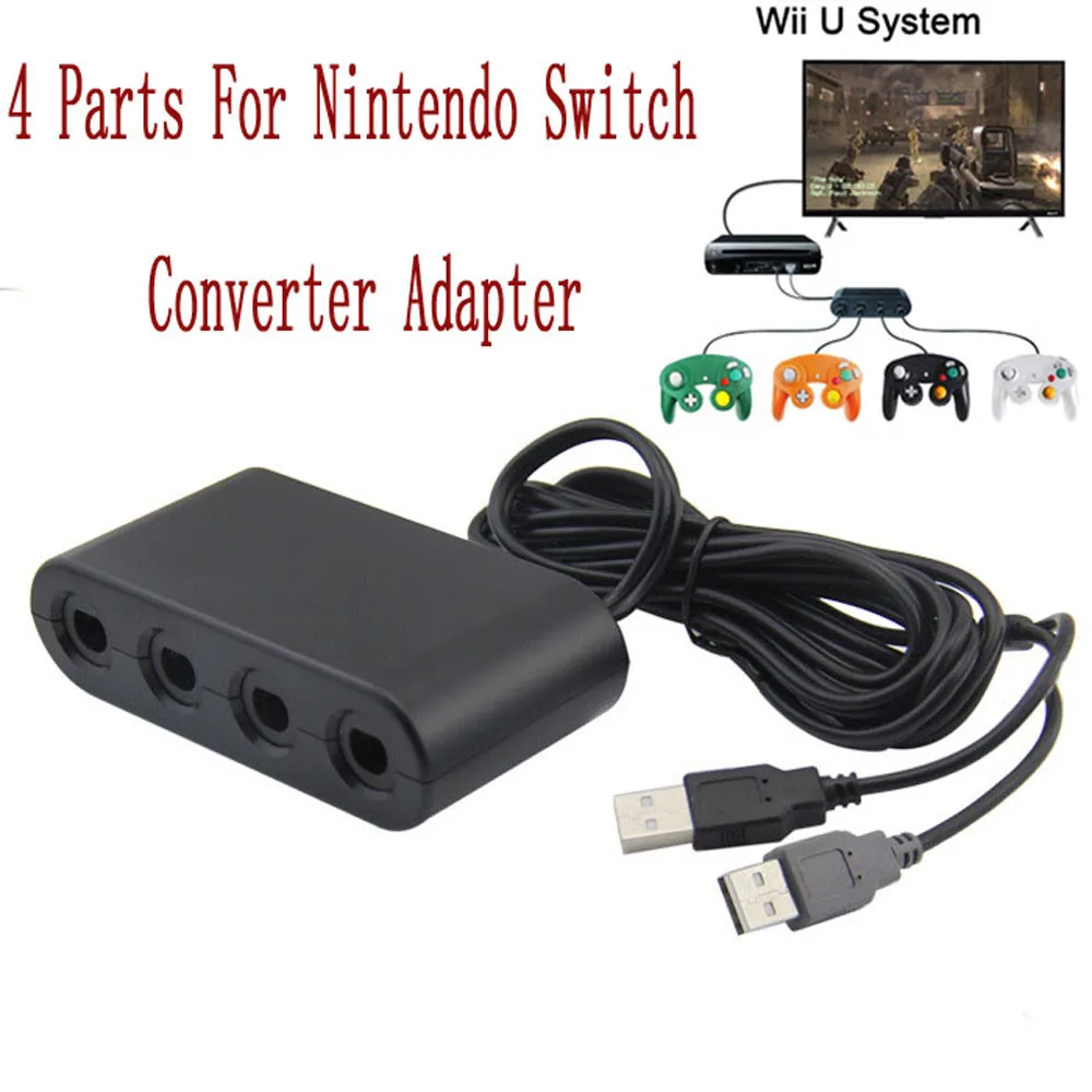 For Nintendo Switch to Wii U PC Controller Gamepad Converter Adapter 4