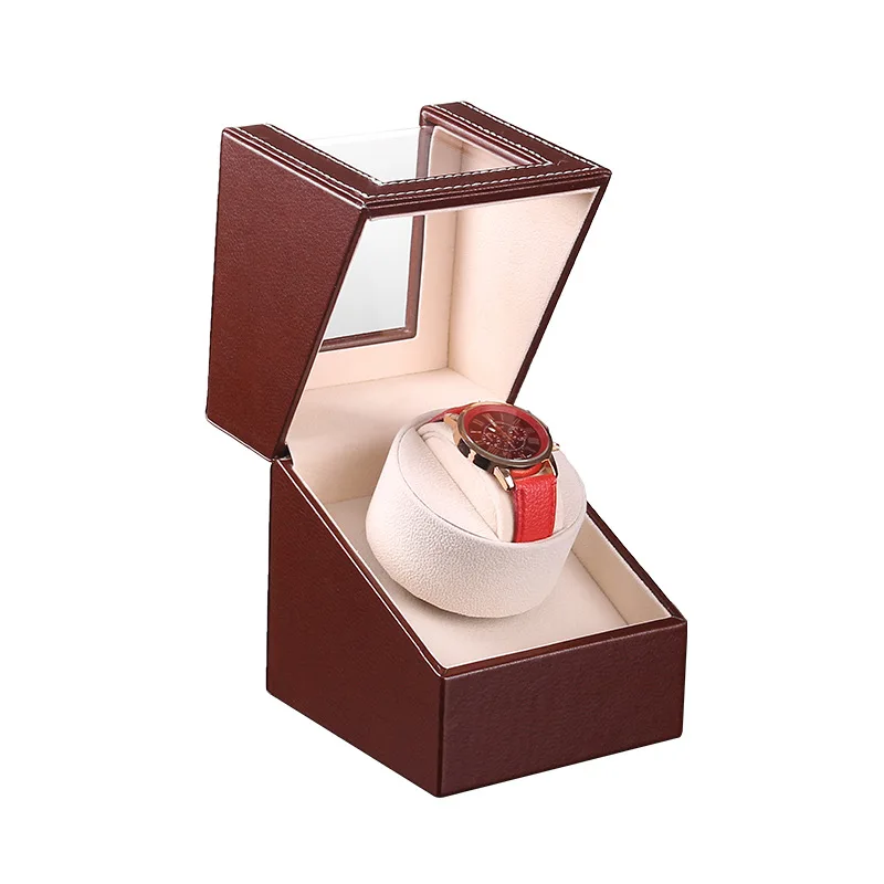 الراقية ووتش مربع البسيطة واحدة رئيس واحد مجموعة الجدول هزة سلسلة أوتوماتيكية ووتش مربع بو الجلود يهز الجدول