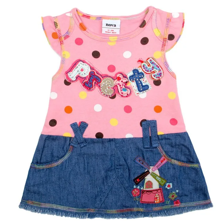 

kid dresses for girls 12 Months-5 years pink baby girls summer dresses,polka dot children's clothes,kid party dress birthday