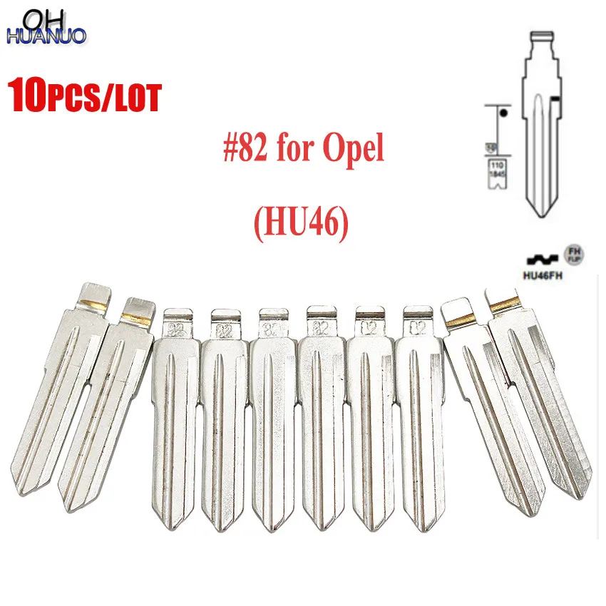 5PCS//lot Universal Flip HU46 Key Blade 82# Car Key Blank For Vauxhall Opel