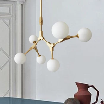 

Nordic Living Room pendant lamp American Art Restaurant Bar Counter Bedroom Iron Tree Stick Magic Pigeon Pendant Light
